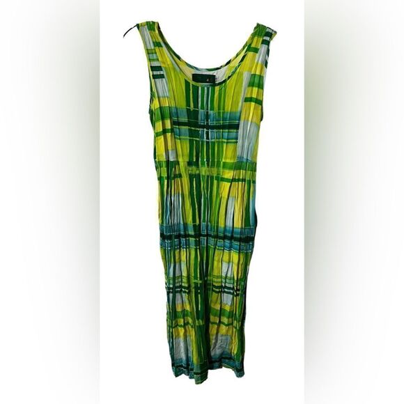 Jams World Plaid Green & Yellow Maxi Dress - Picture 1 of 4
